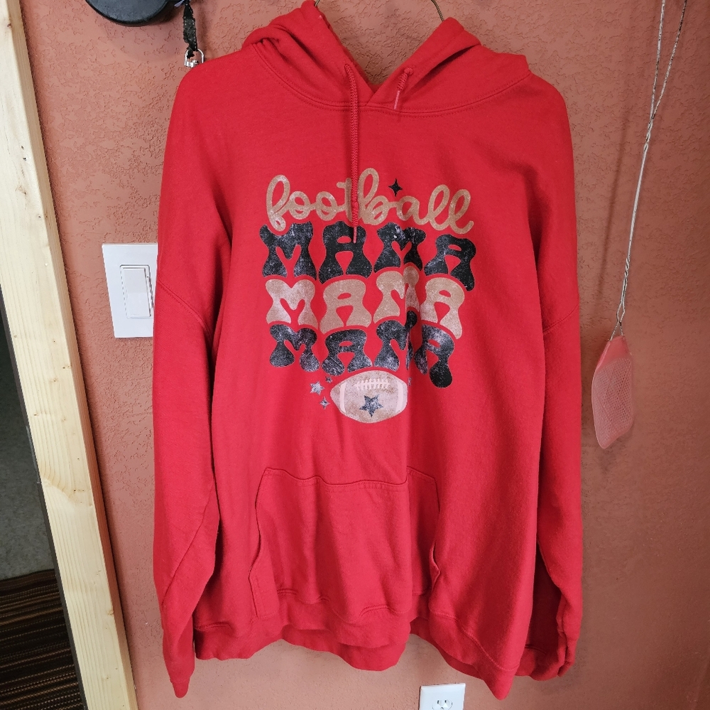Plus sized football hoodie